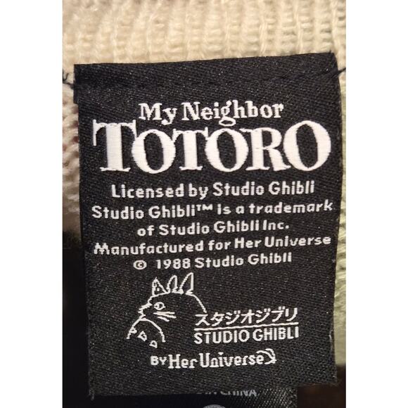 Her Universe My Neighbor Totoro Cardigan Sweater Anime Ghibli Patchwork Medium - Picture 7 of 11